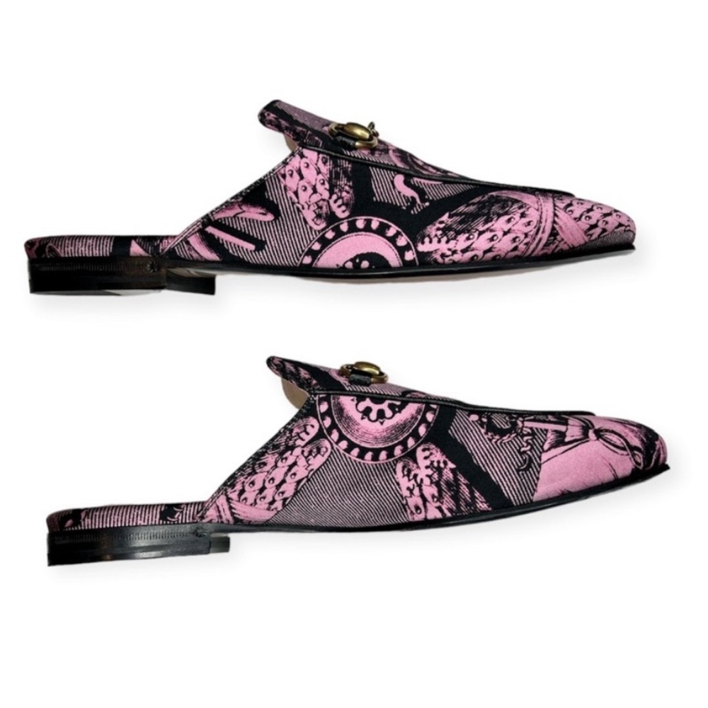 GUCCI Saint Romain Princetown Horsebit Mules Slides Pink EU 36 US 6 - Picture 9 of 9